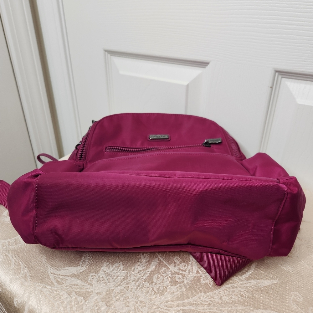 Baggallini Raspberry Convertible Nylon Backpack Crossbody - Picture 15 of 17